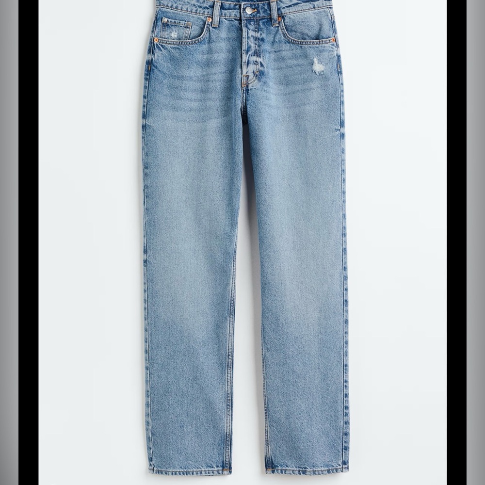 H&M Blue Boyfriend Jeans Relaxed Fit